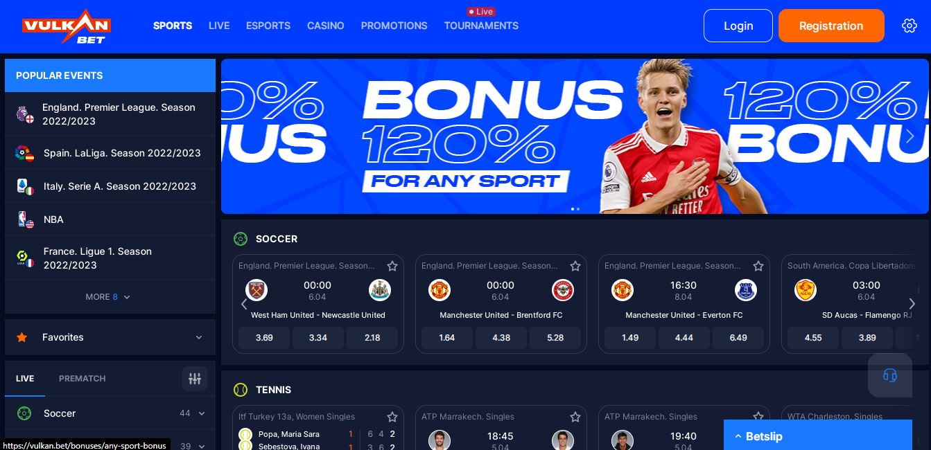 Vulkanbet bookmaker review