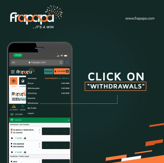 Withdrawing money from Frapapa