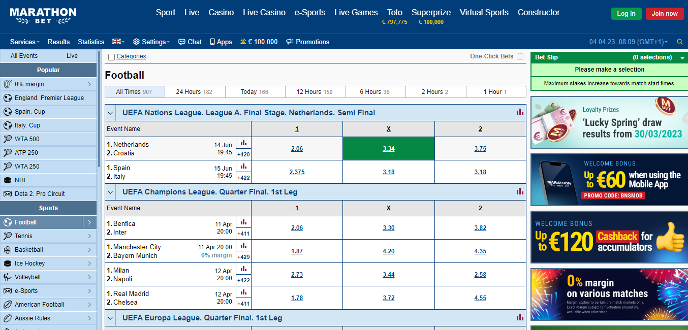 MarathonBet Line